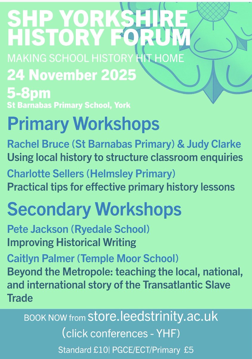 misscsellers's tweet photo. Very excited to be presenting for the SHP Yorkshire History Forum alongside @PeteJackson32 next month! https://t.co/cAdDOIUpSi