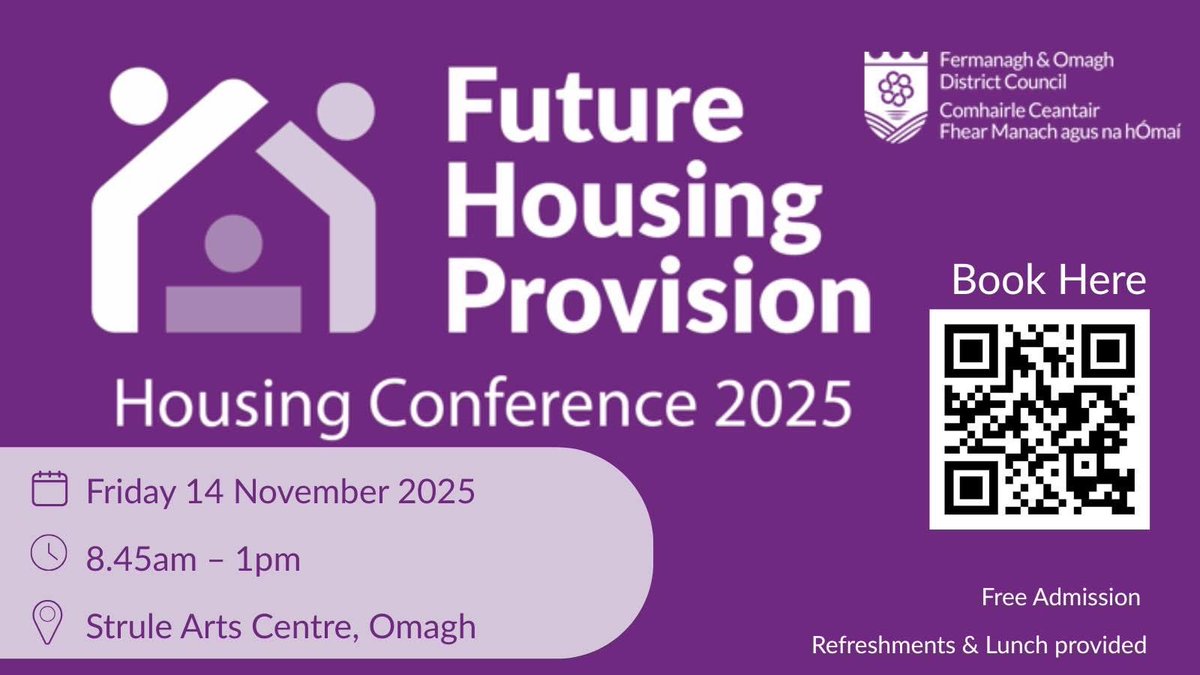 As Cathaoirleach <a href="/ChairFODC/">Chair Fermanagh & Omagh</a> of our Council, one of my priorities has been to address future housing needs. If you are interested, be sure to register for this conference in Omagh next month.
