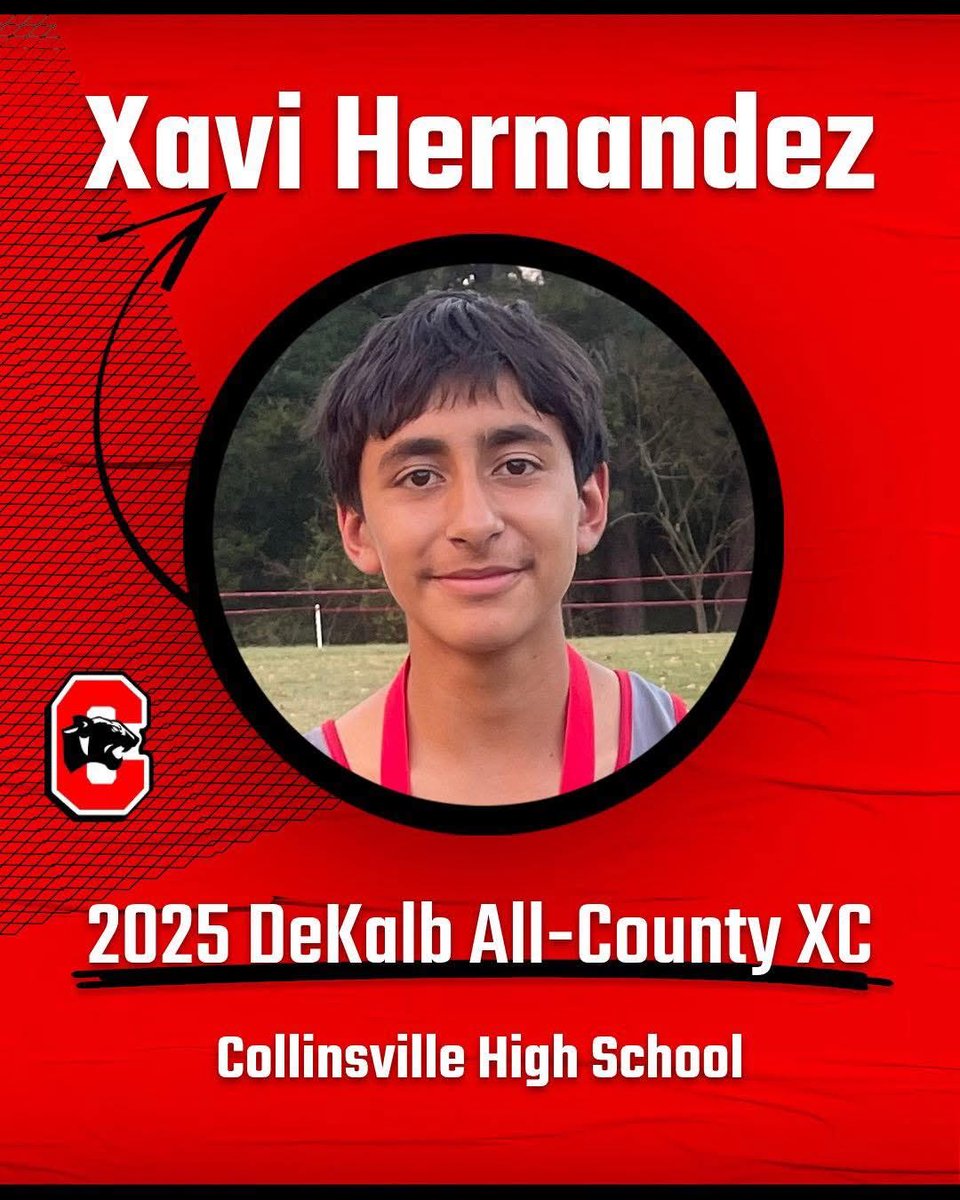 Collinsville 7th grader Xavi Hernandez finished in 4th place among all DeKalb County runners at the 2025 Northeast Alabama XC Championship at Pisgah.

His Top 5 finish earns him “All-County” for the 2025 XC season.