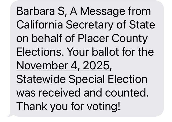 #YesOn50 #DontPokeTheBear 
Fellow California Democrats, have you voted yet? This is a turnout election. We vote—we win. <a href="/placerdems/">Placer County Democratic Party</a>