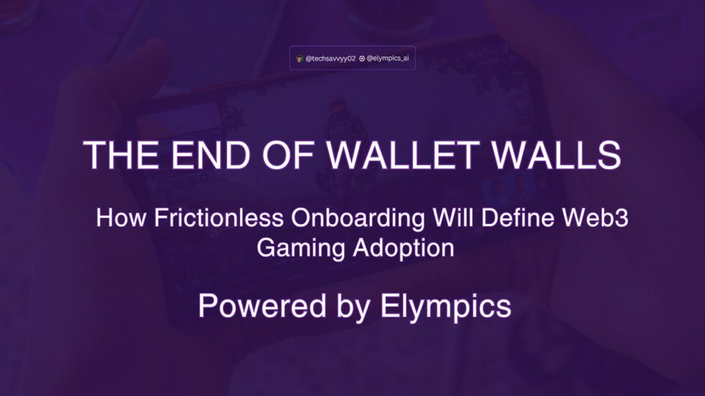 techsavvyy02's tweet image. The biggest enemy of web3 gaming isn’t lack of players, it’s 𝗳𝗿𝗶𝗰𝘁𝗶𝗼𝗻.

Wallets, seed phrases, extensions, they’ve turned away millions of would-be gamers before the first match even loads. 

But that era is ending, and @elympics_ai is at the forefront of the shift.

A…