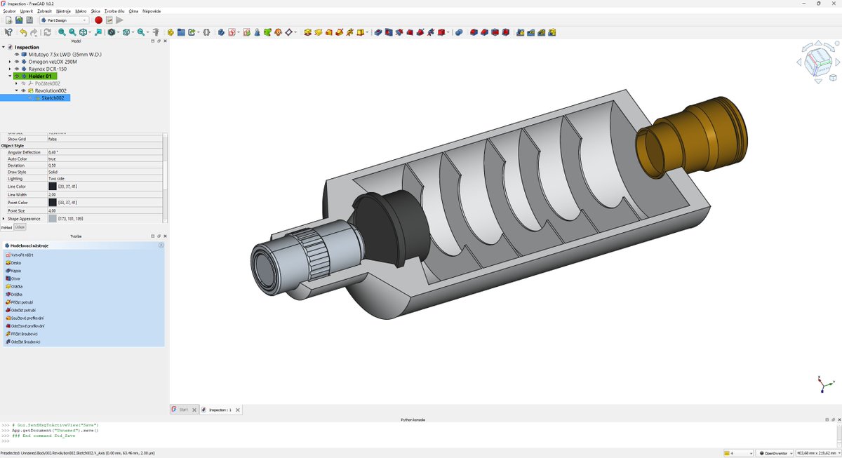 First part of something to join items for measuring /inspection tool.  #mitutoyo #raynox #omegon