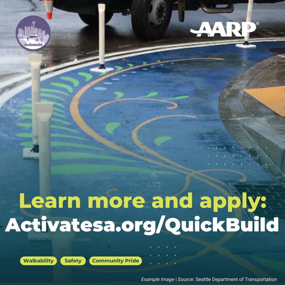 🌟 LAST CHANCE! - Call for Artists – Blanco Road Street Art in Beacon Hill! 🎨

ActivateSA + Beacon Hill are inviting artists to submit designs for asphalt art at Blanco Rd &amp; Elsmere Ave.

📅 Deadline to apply: 10/12/2025

🔗 Learn more and apply here: ActivateSA.org/QuickBuild