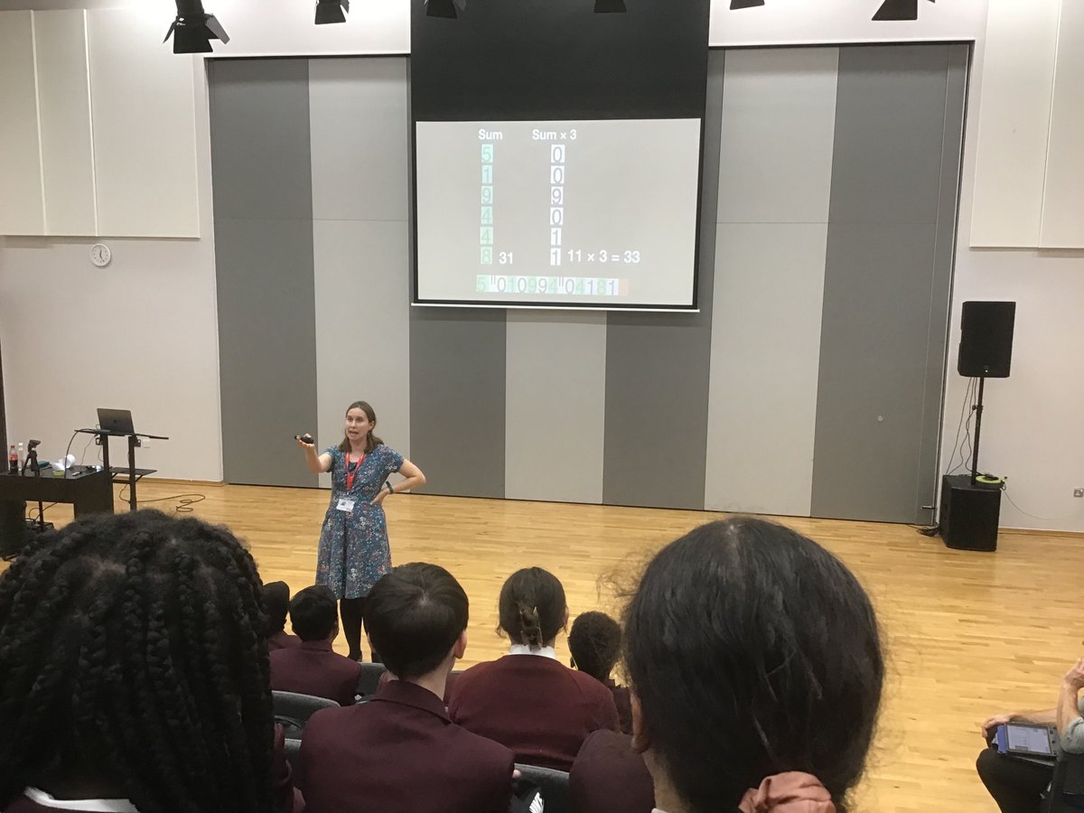 Y8 and Y9 were lucky enough for Zoe from Think Maths to come into school and give us an insight into maths from a different perspective from bar codes to birthdays to text messages.