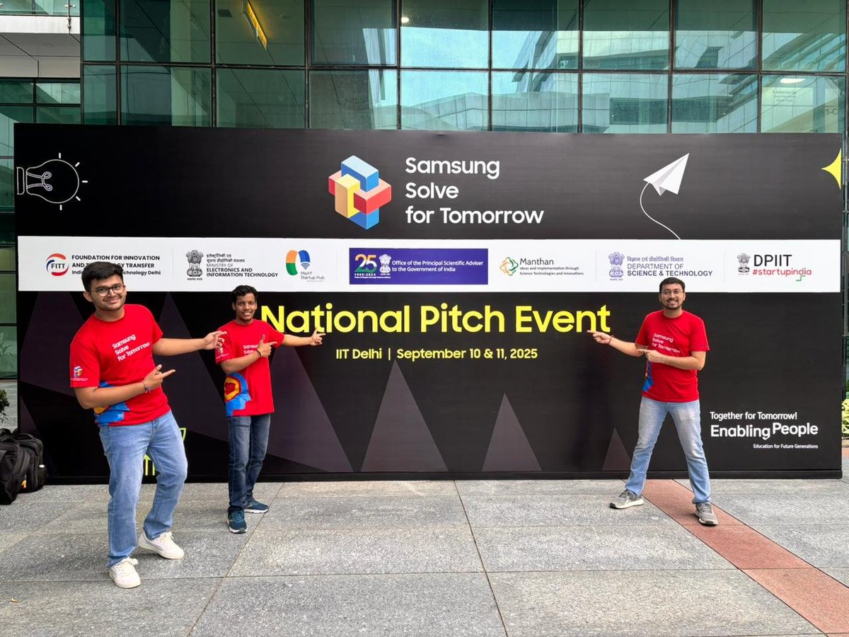 AdIg0YAL's tweet image. Day 10 at @IITDelhi: Ideas buzzing, prototypes shining, and energy high!
 Soaking in inspiration as teams pitch and prepare for the grand moment tomorrow.  Huge thanks to teammates, mentors, &amp;amp; CSR team for the amazing support. Ready to shine! 
#SFT_india_2025