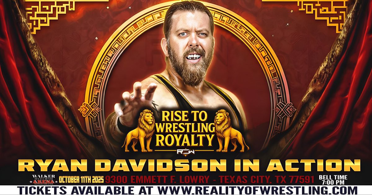 TheOfficialROW's tweet image. ‼️TALENT ANNOUNCEMENT‼️

@RDBEAR57 has demanded a live microphone this Saturday at The Rise To Wrestling Royalty to send a message loud and clear to:

💥 Reality of Wrestling Management
💥 Zilla Fatu
💥 Will Allday
💥 ROW Champion Danny Limelight

Find out live this Saturday,…