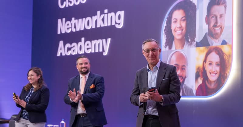 CiscoNetAcad's tweet image. At the Cisco Networking Academy European Partner Conference, we unveiled initiatives to empower a new generation of tech talent. cs.co/6010At4de

🌍 AI courses in 10+ languages
⚽️ #NetAcadCup in partnership w/ @realmadrid
📈 Target to train 1.5M students in Europe by 2030