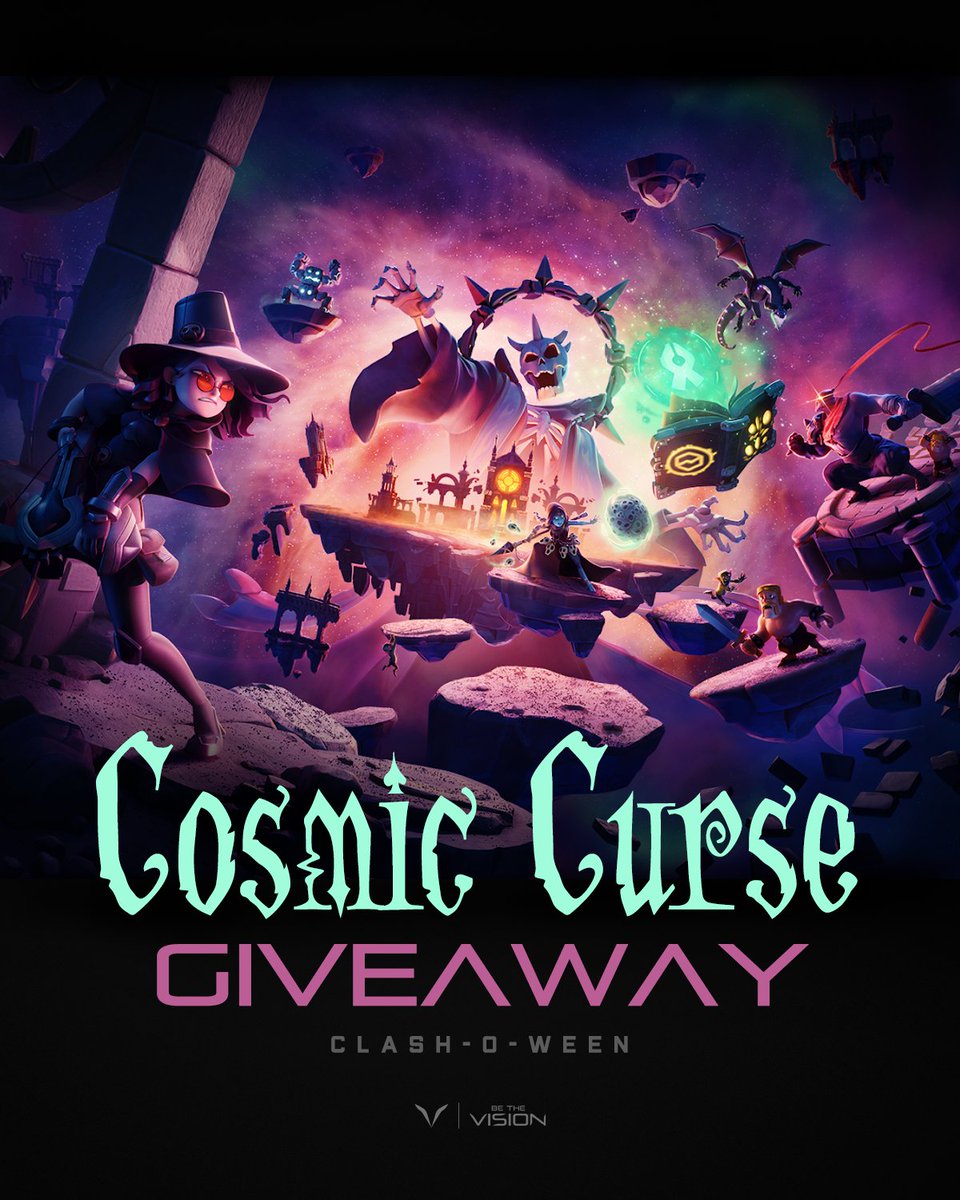 To celebrate Clash-O-Ween, we're hosting a Cosmic Curse Giveaway! Don't miss out on the chance to be one of our 5 ghostly winners.

Contest Entry: discord.gg/vatic

Prizes: Nightmare Prince Skin, Cursed Champion Skin, Eternal Warden Skin, Berserker King Skin, Cosmic