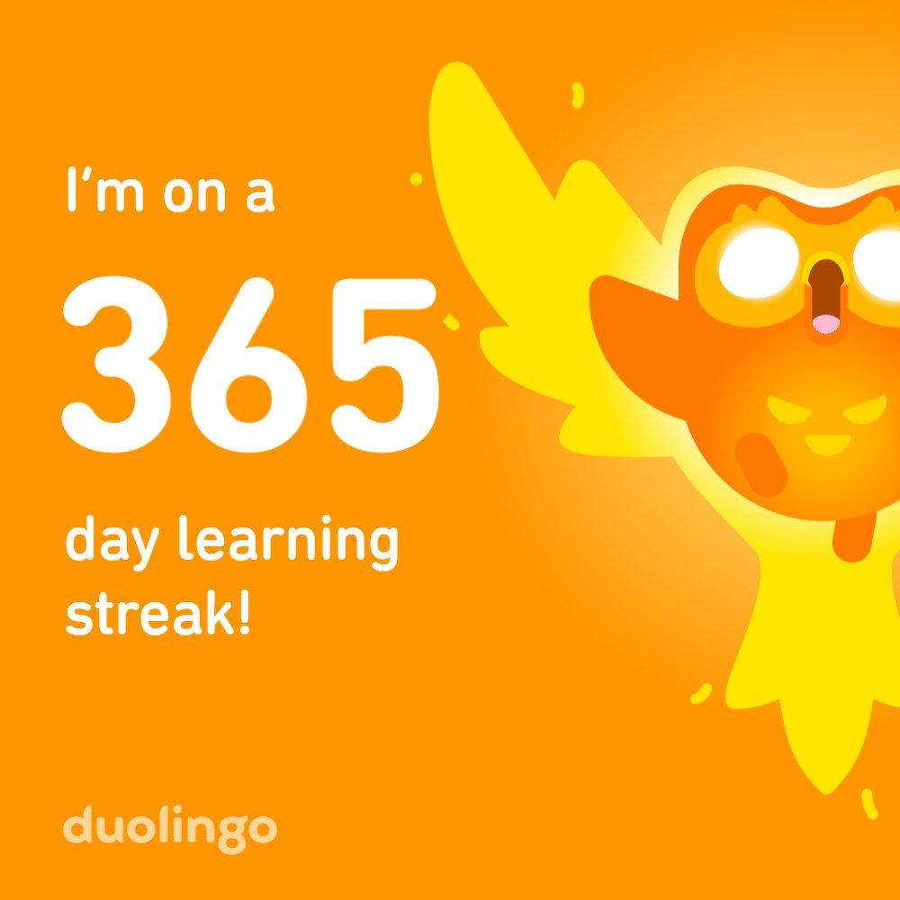 KanojeSanketraj's tweet image. One year. 365 days. Uninterrupted learning.
From “Hallo” to “Ich kann Deutsch sprechen!” 🇩🇪✨
Grateful for the journey and excited for what’s next.
#Duolingo #GermanLearning #StreakLife #LanguageGoals invite.duolingo.com/BDHTZTB5CWWKTA…