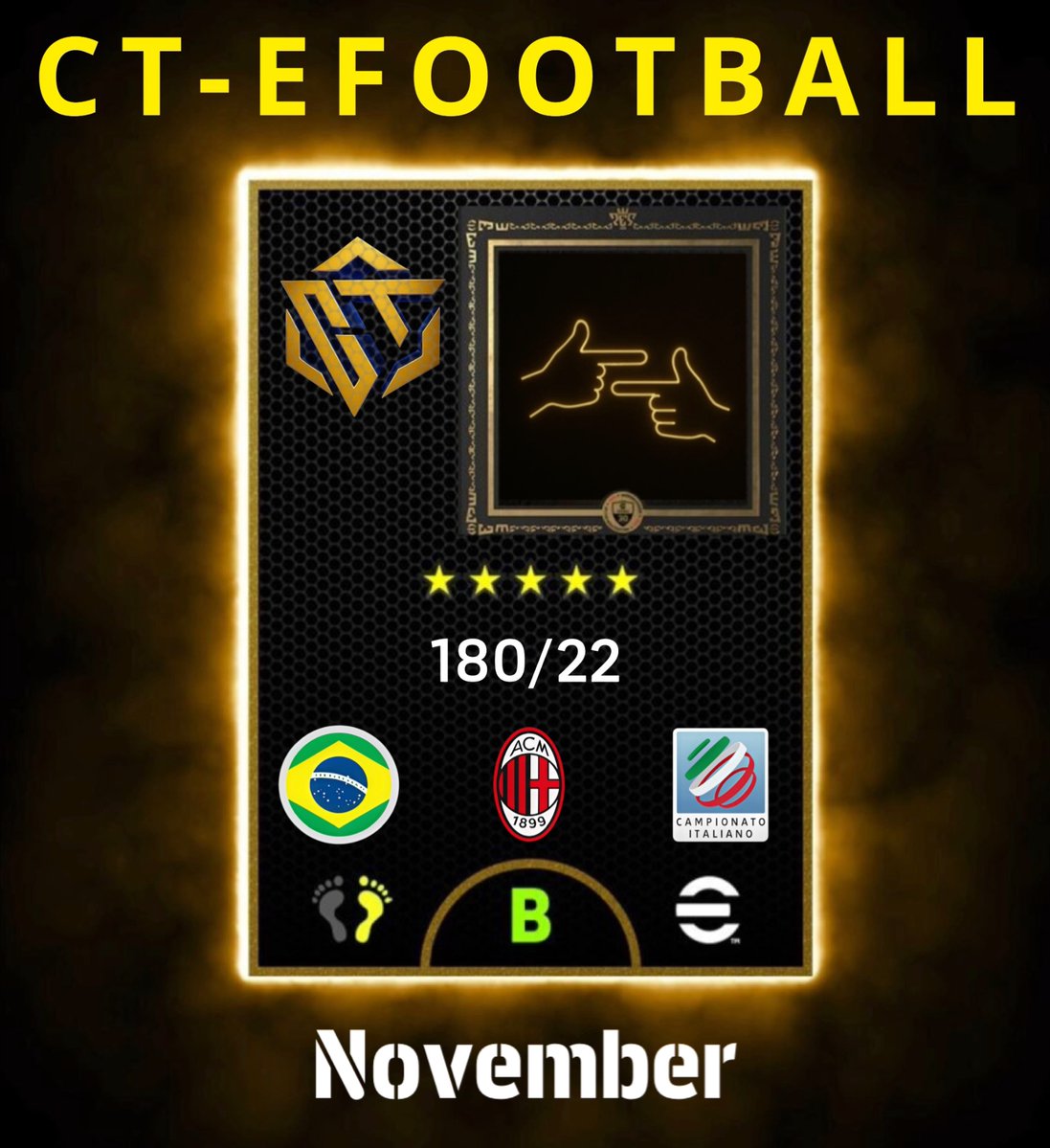 ct_efootball's tweet image. Tomorrow i will post My animation work for New Legend Come in November 
So you can prediction 👀 its easy 
Age 22
Height 180cm

#eFootball  #イーフト