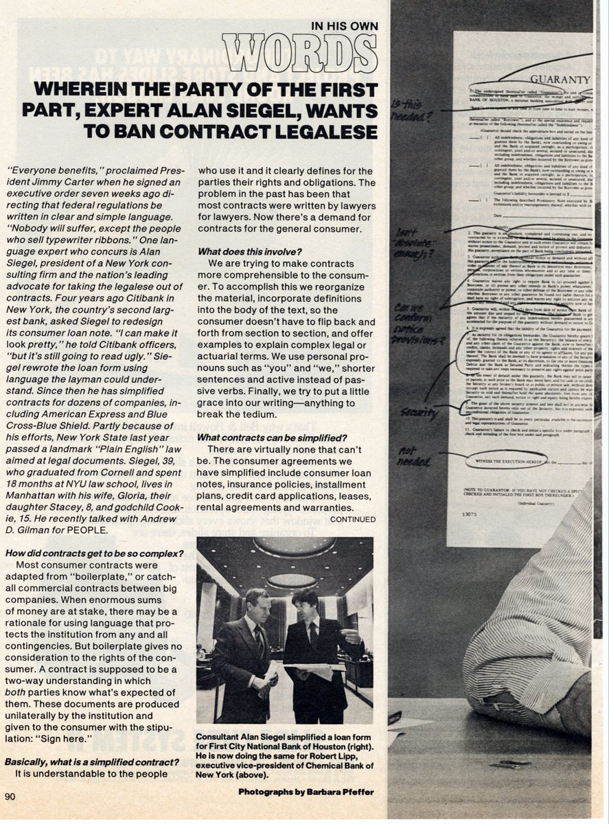 AlanSiegel's tweet photo. People interview from 1978. I’m struck by how the lessons are needed now more than ever. “Both corporations and the government have suffered credibility problems in the last few years. There are real benefits in communicating with the public in a more open and effective manner.” https://t.co/RyqIoM6I8L