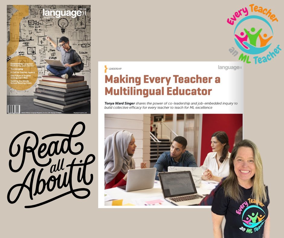 Another must-read from <a href="/TonyaWardSinger/">Tonya Ward Singer</a> in @LanguageMag (page 32!).
Her message from #MABE2024 continues to inspire. 🙌 #MABEMI