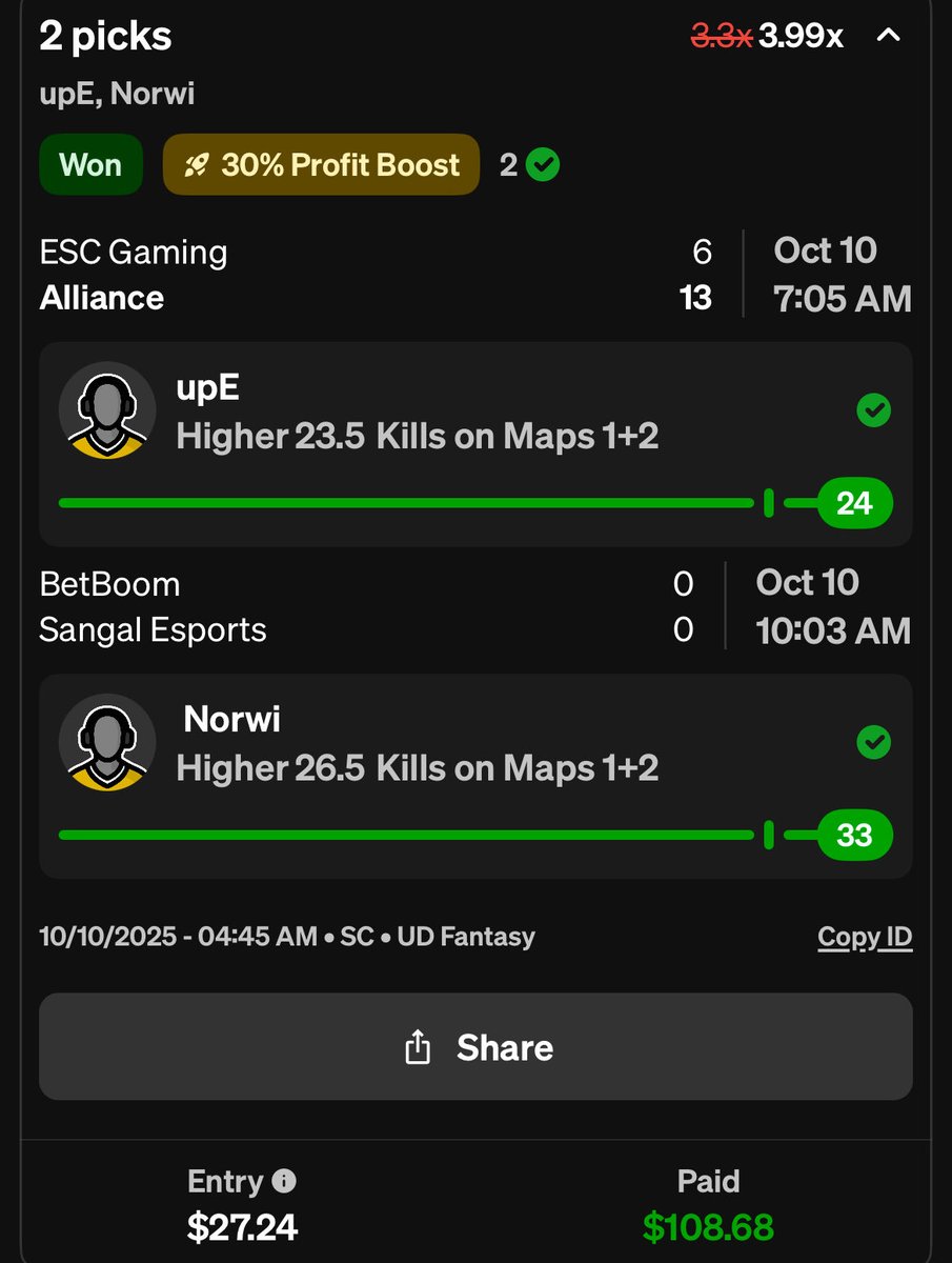 Mac_GrindNProps's tweet image. #underdogfantasy #esports
#Gamblingx #cs2 #pickem
#locks #prizepicks ✅✅

🔥🔥🔥🔥🔥🔥🔥🔥🔥🔥🔥🔥🔥

Join the free telegram for more plays. DM for premium access