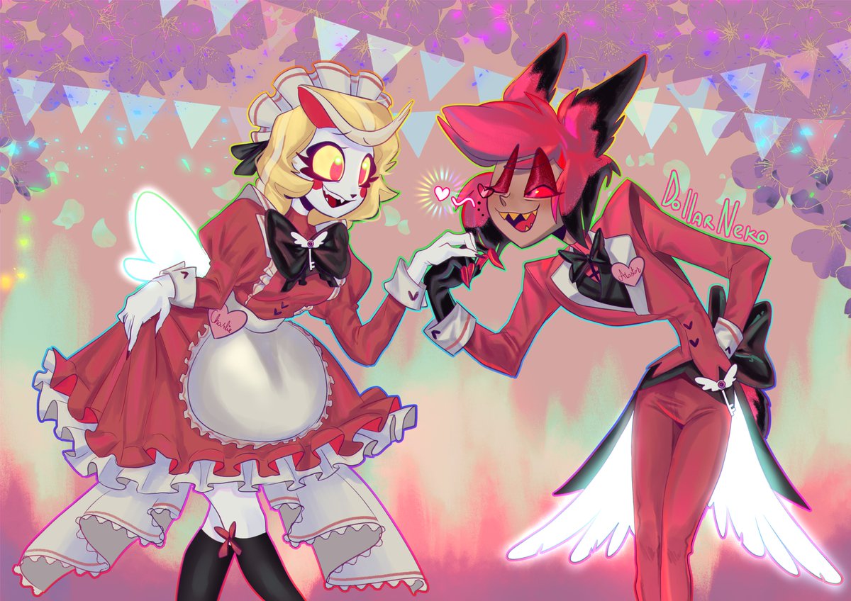 dollarnekos's tweet photo. at your service 🩷🪽
#hazbinhotelfanart #charlastor #hazbinhotel https://t.co/E53q8iGneL