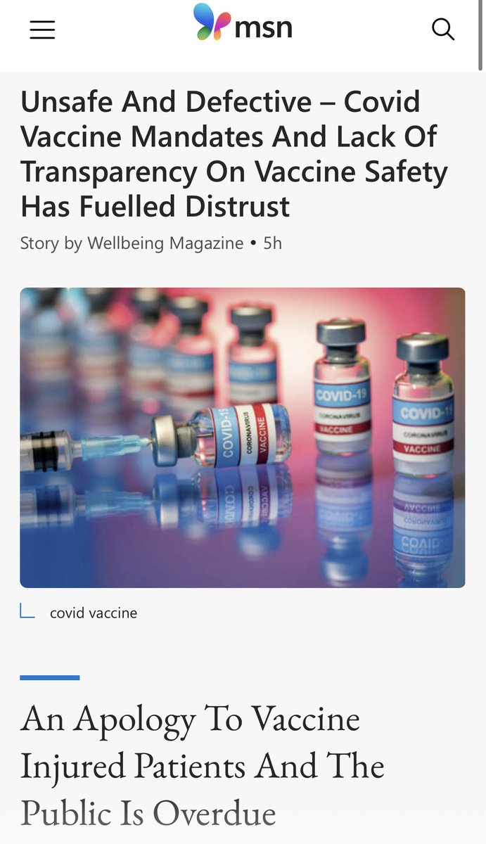 DrAseemMalhotra's tweet image. BREAKING MSN NEWS : 

‘We are facing a pandemic of the vaccine injured with possibility that hundreds of thousands of americans killed from covid mrna vaccine in 2021 alone’ 

‘A global moratorium on covid mrna vaccines needs to take place until the evidence of benefits and harms…
