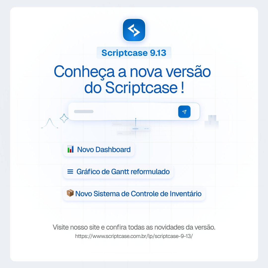 scriptcase's tweet image. 📷 Descubra o novo Scriptcase 9.13 — mais moderno, rápido e completo!
scriptcase.com.br/lp/scriptcase-…
#scriptcase #php #lowcode #novidade #desenvolvimentoweb