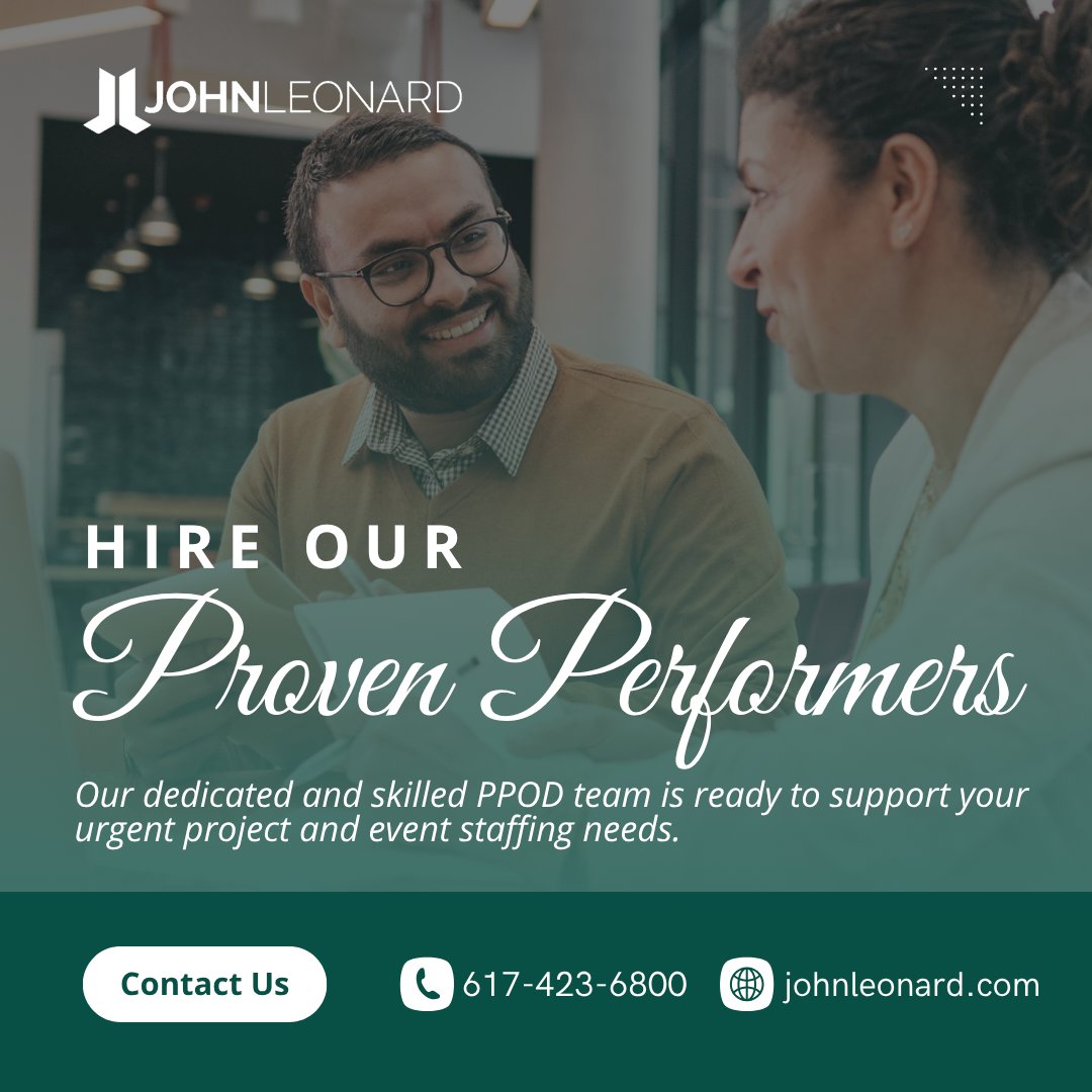 JLEmployment's tweet image. When projects move fast, you need a team that moves faster.💨 Our team of project professionals is ready to support your organization&apos;s last-minute needs.

Don&apos;t just keep up. Stay ahead. 🚀

Contact our team today.

#StaffingSolutions #ProjectSupport #EventStaffing