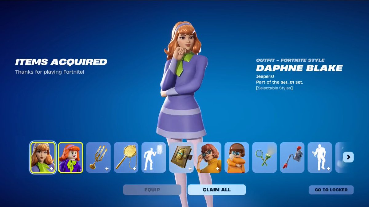 FortniteFNLK's tweet image. Fortnite Scooby Doo Daphne Blake Skin Giveaway 🎁

To Enter: 
❤️♻️ LIKE &amp;amp; RETWEET
📲 FOLLOW @FortniteFNLK @braniyt 
🛑 SUBSCRIBE youtube.com/brani
🎙️JOIN DISCORD discord.gg/HtPVfVD
✅ COMMENT “DONE”

GIFTING IT OCTOBER 18 ITEM SHOP‼️

USE CODE ‘FNLK’ #ad