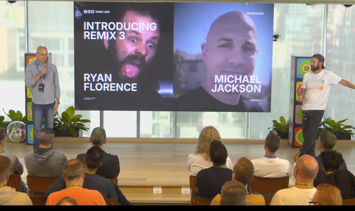 JLarky's tweet image. "remix team is still working on react router"