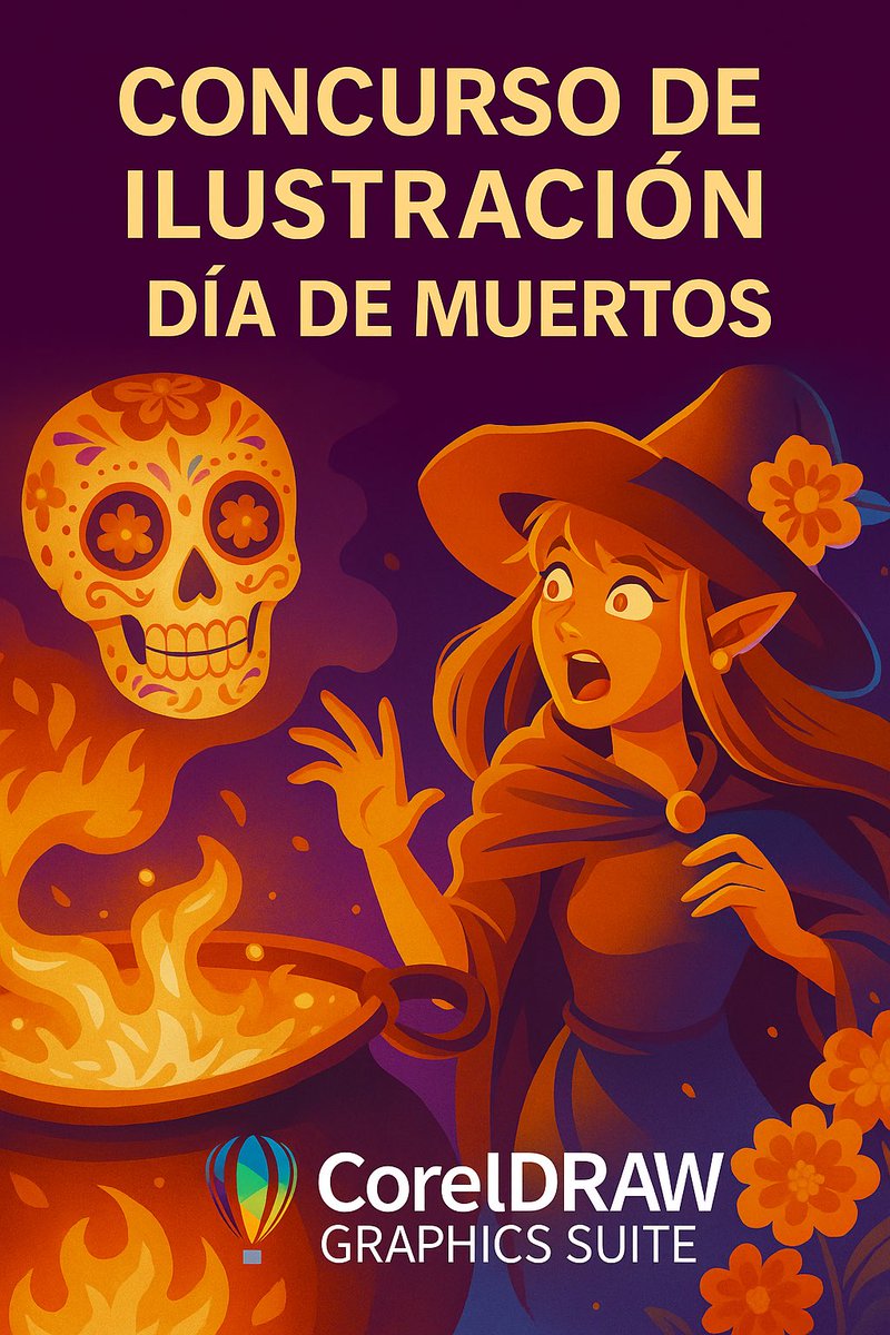 CorelMexico's tweet image. Participa en nuestro concurso de ilustración con #coreldraw por medio de la página de FB Corel Latam, sube tu #ilustracion y gana premios. #diseño #DiaDeMuertos #Halloween