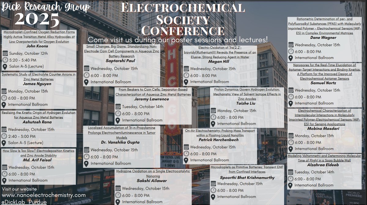 We are so excited to attend and present at the Electrochemical Society Conference in Chicago! We would love to see you at our lectures and poster presentations :) <a href="/ECSorg/">ECS</a>