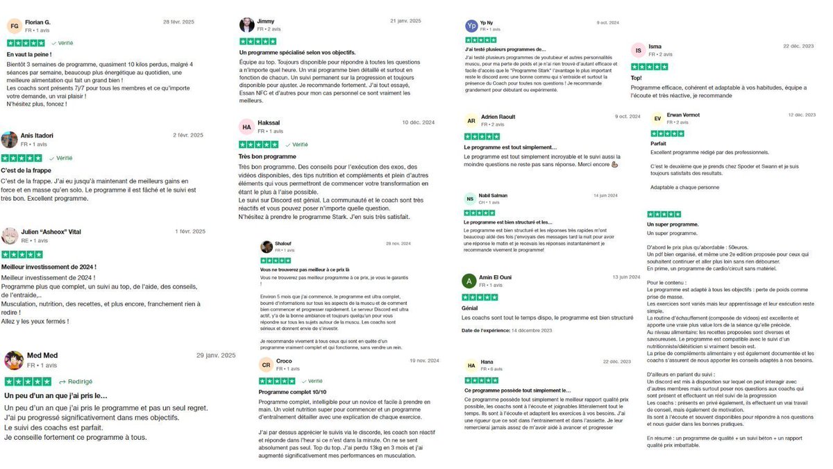 Spoder_Lee's tweet image. Si tu comptes te transformer Stark te facilite la vie et te permet de faire un tout droit!
Programme d&apos;entraînement, Programme cardio, diète 100% personnalisée, +350 recettes et le plus important le suivi et l&apos;accompagnement 7j/7 ⬇️
🔗programmestark.fr