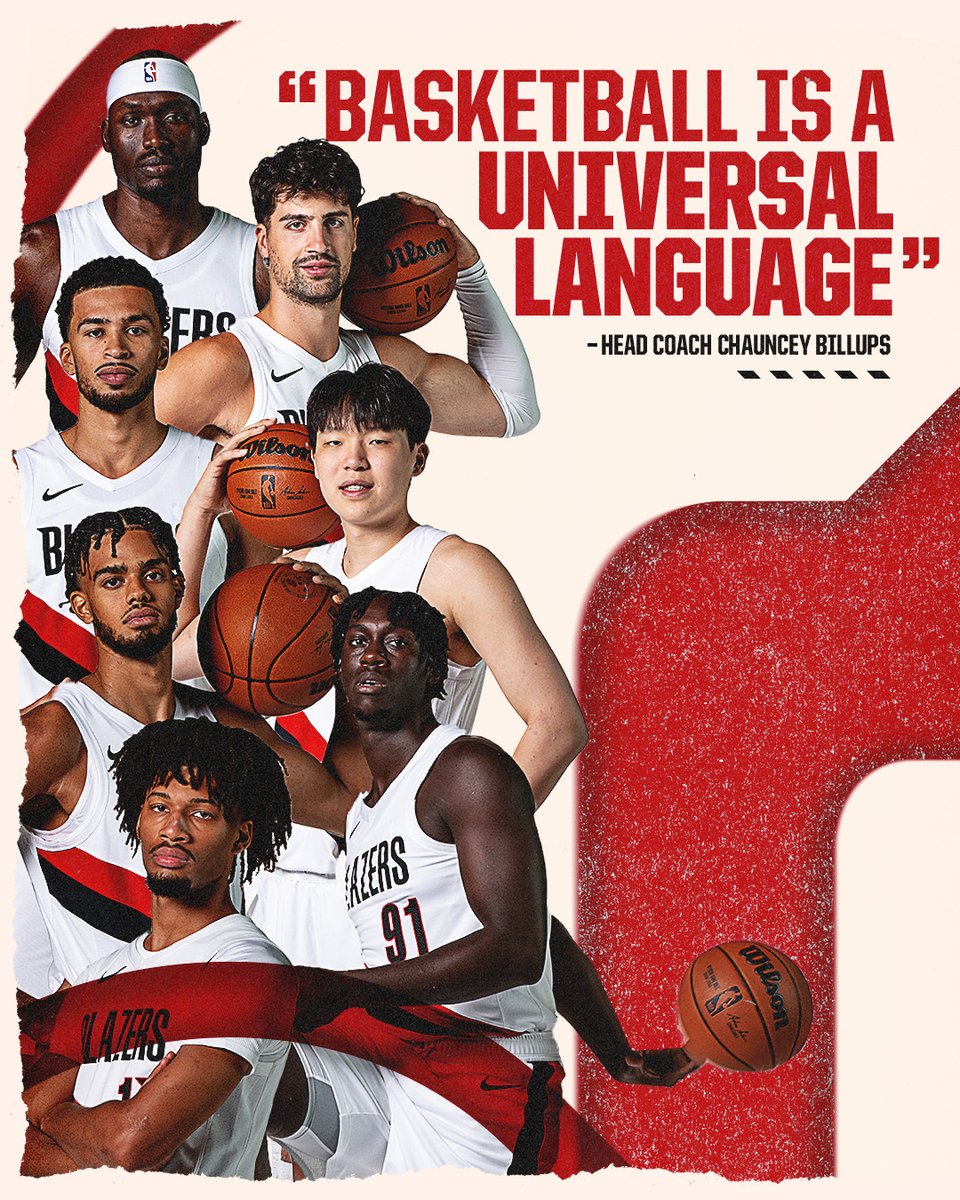 Rip City is worldwide 🌎

Head Coach Chauncey Billups remarked that "basketball is a universal language" which highlights the countries of origin represented on our roster. 