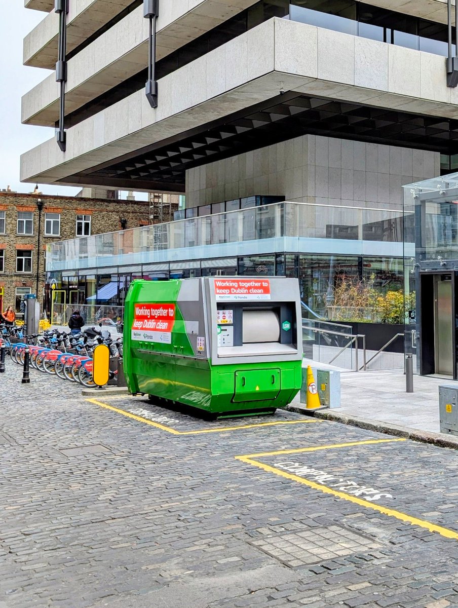 jgeoghegantd's tweet image. It has taken some time, but these compactors installed by @DubCityCouncil and opened yesterday will help rid the city of waste presented in plastic bin bags. #cleancity #dublin