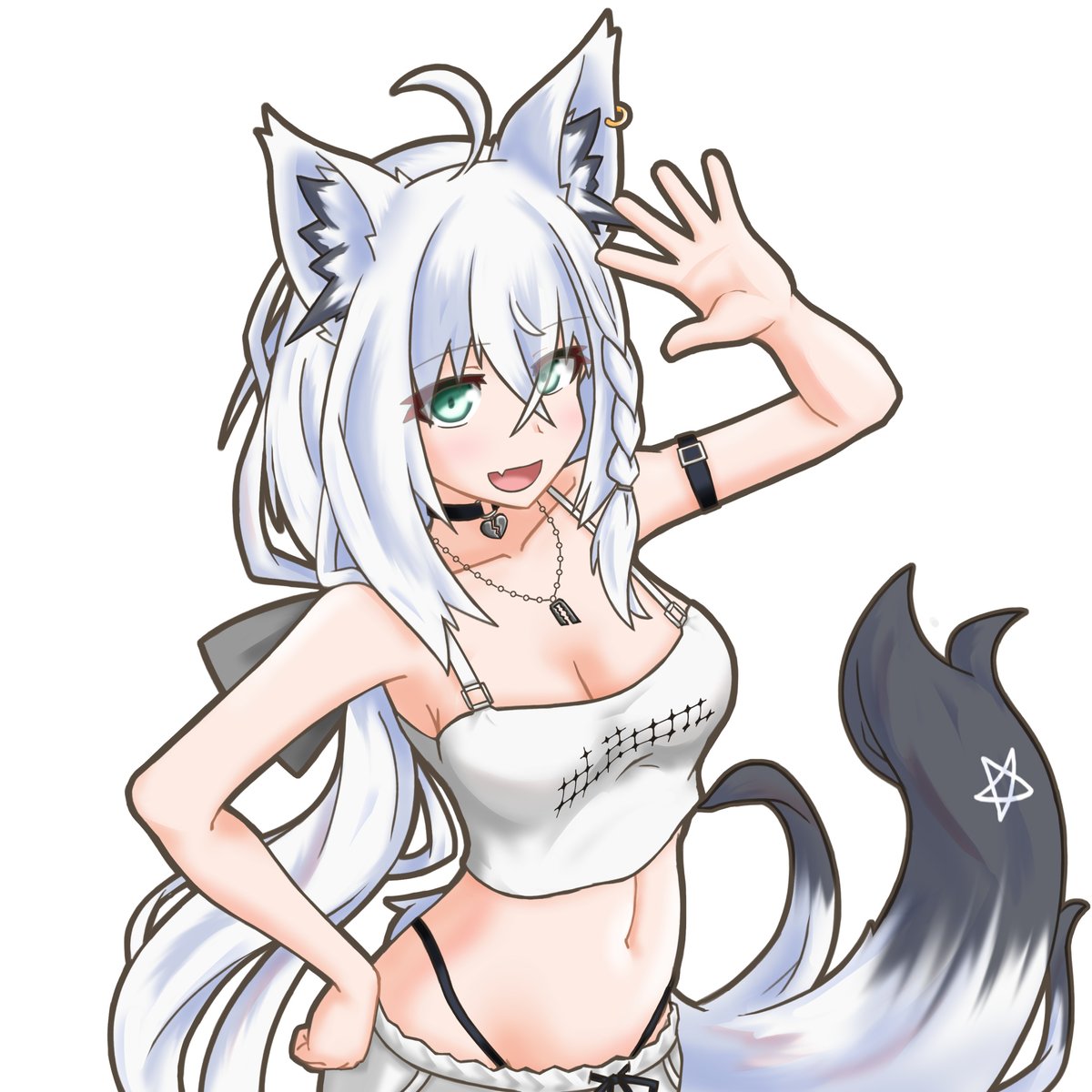 白上フブキ 「ギャルっぽいきーつね #絵フブキ」|xiny/さいにーのイラスト