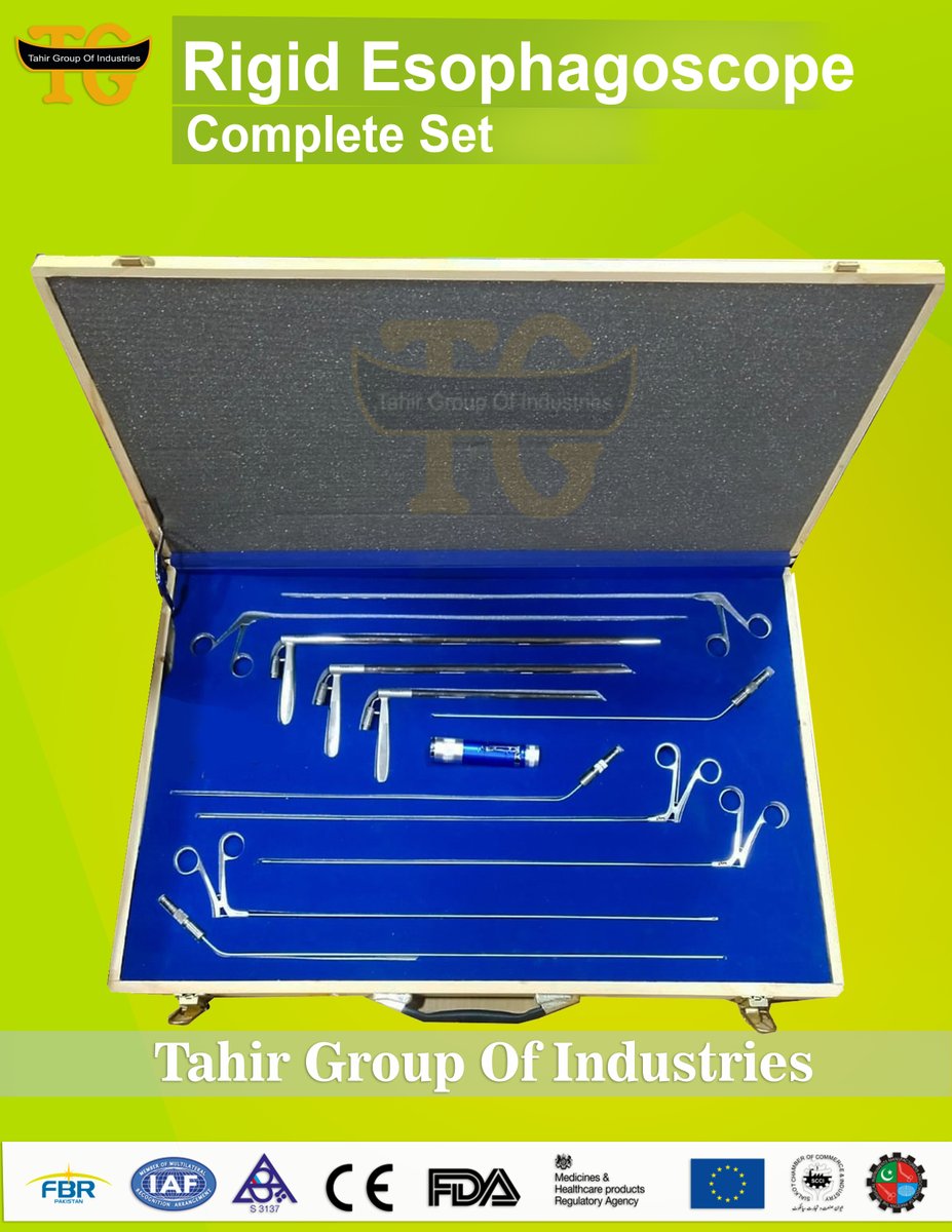 tgindsh's tweet image. Rigid Esophagoscope Complete Set

#ENTInstruments #ENTForceps #ENTsuctiontube
#rigidesophagoscope #Nasalsurgery #Bronchoscope
#Flexibleesophagoscope #Transnasalesophagoscope
#Therapeuticprocedures #esophagoscopy #diagnosticENT