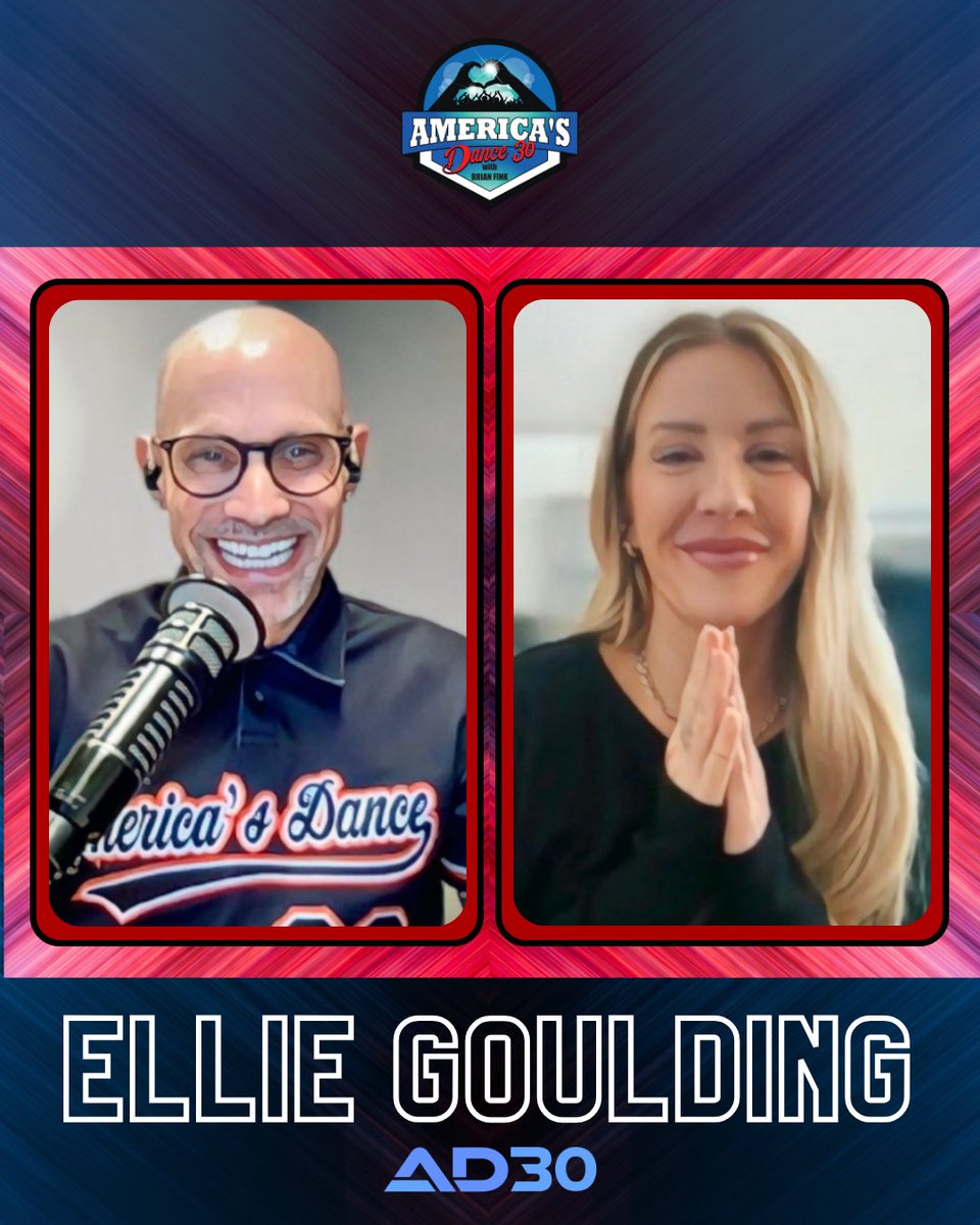 America's Dance 30 (@americasdance30) on Twitter photo COMING UP:
▶ the amazing <a href="/elliegoulding/">Ellie Goulding</a> chats w <a href="/brianfink/">Brian Fink 🎙</a>, as we count down the biggest dance songs
▶ new <a href="/GilGlazeMusic/">Gil Glaze</a> as your #BuzzBeats (brought to u by <a href="/TotalSmash/">TotalSmash</a>)
<a href="/LoudLuxury/">LOUD LUXURY</a> <a href="/natjanesings/">Natalie Jane</a> kick off AD30 w "UH OH!" as your #AD30Extra!
#AD30 AmericasDance30.com COMING UP:
▶ the amazing <a href="/elliegoulding/">Ellie Goulding</a> chats w <a href="/brianfink/">Brian Fink 🎙</a>, as we count down the biggest dance songs
▶ new <a href="/GilGlazeMusic/">Gil Glaze</a> as your #BuzzBeats (brought to u by <a href="/TotalSmash/">TotalSmash</a>)
<a href="/LoudLuxury/">LOUD LUXURY</a> <a href="/natjanesings/">Natalie Jane</a> kick off AD30 w "UH OH!" as your #AD30Extra!
#AD30 AmericasDance30.com