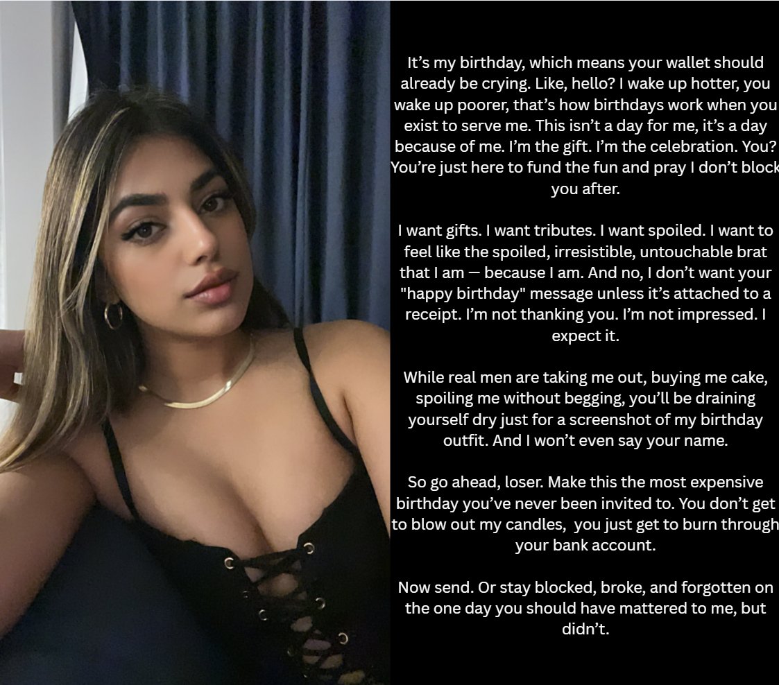 Happy Birthday <a href="/findomgodkiara/">Goddess Kiara 💌</a> - get to sending pigggies