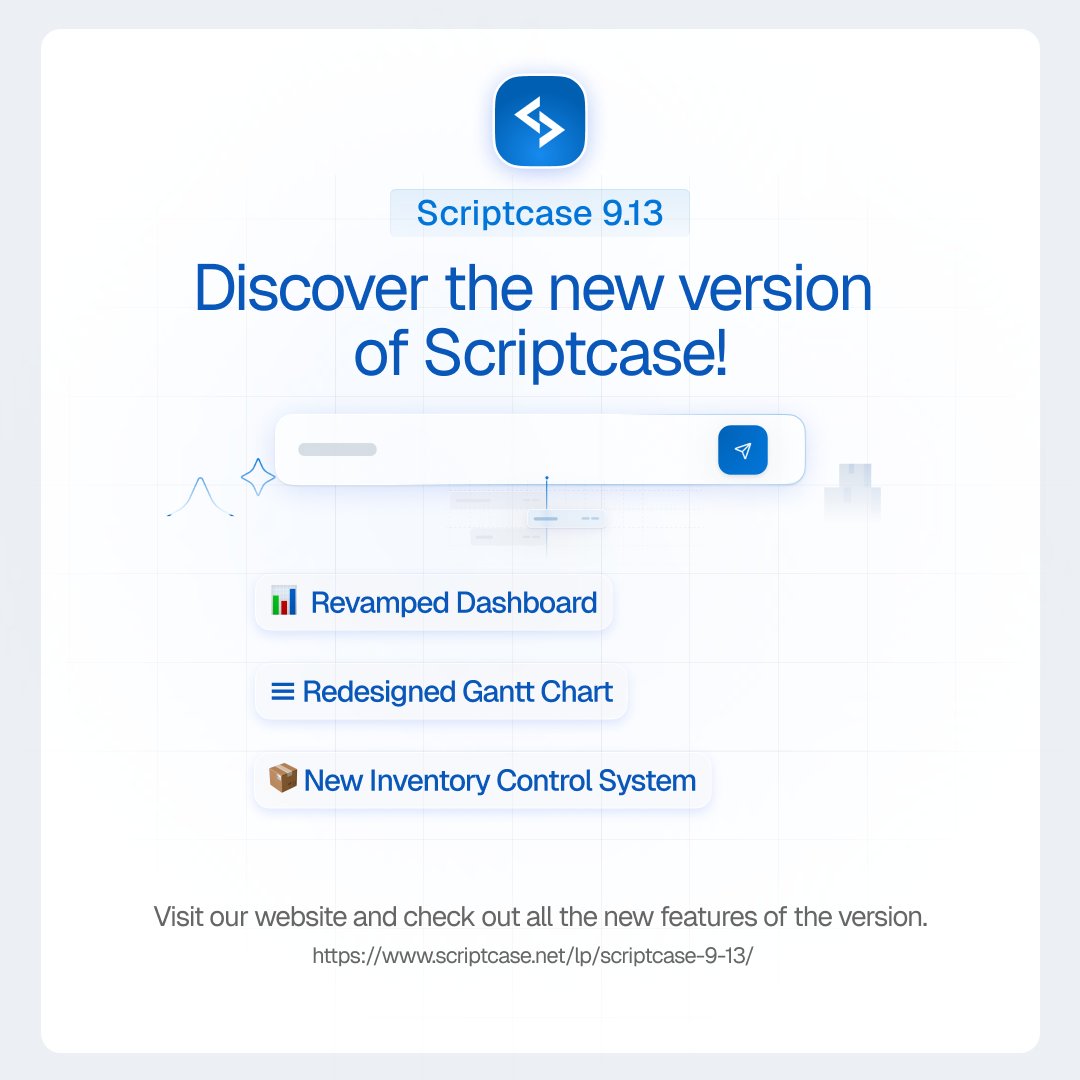 ScriptCaseSales's tweet image. 📷 Discover the new Scriptcase 9.13 — faster, smarter, and more powerful!
scriptcase.net/lp/scriptcase-…
#scriptcase #lowcode #webdevelopment #php