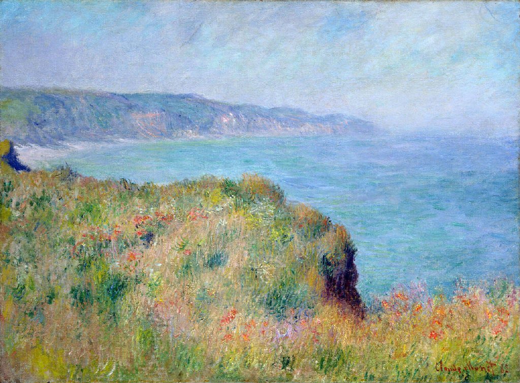 22hrr22min's tweet image. the etretat cliffs painted by monet