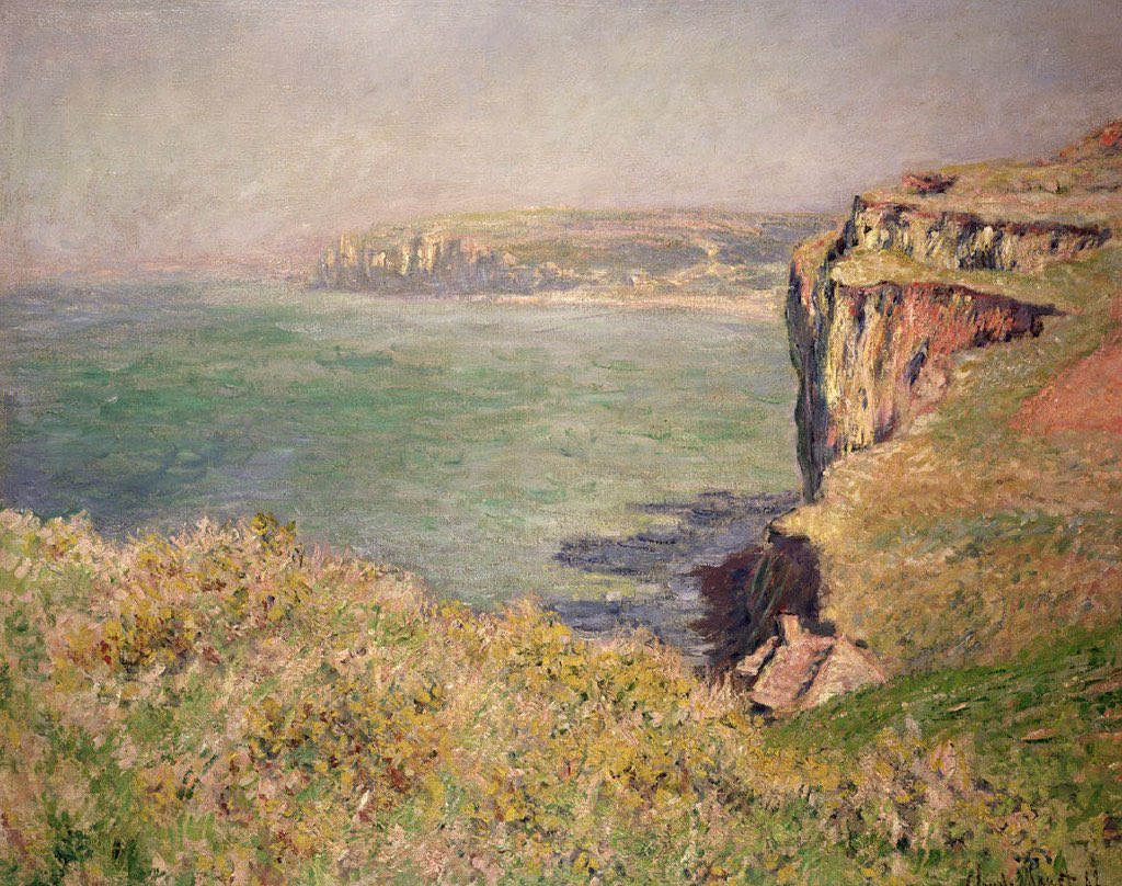 22hrr22min's tweet image. the etretat cliffs painted by monet