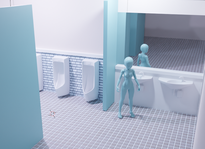 エロ絵の背景作るの楽にしたくて3Dの空間作ってる 