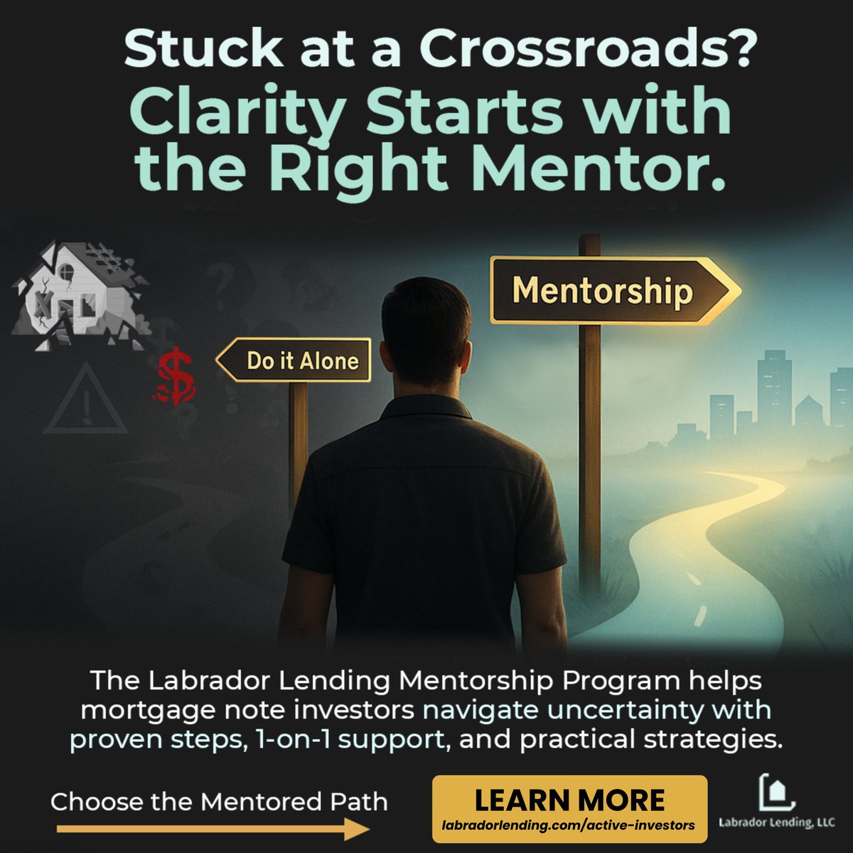 LabradorLending's tweet image. 🔑 Stuck at a Crossroads in Your Investment Journey?
The Labrador Lending Mentorship Program is here to guide mortgage note investors through uncertainty with one-on-one support and proven strategies.

Ready to take control? Click the link:
labradorlending.com/investors/acti…
#mortgagenotes