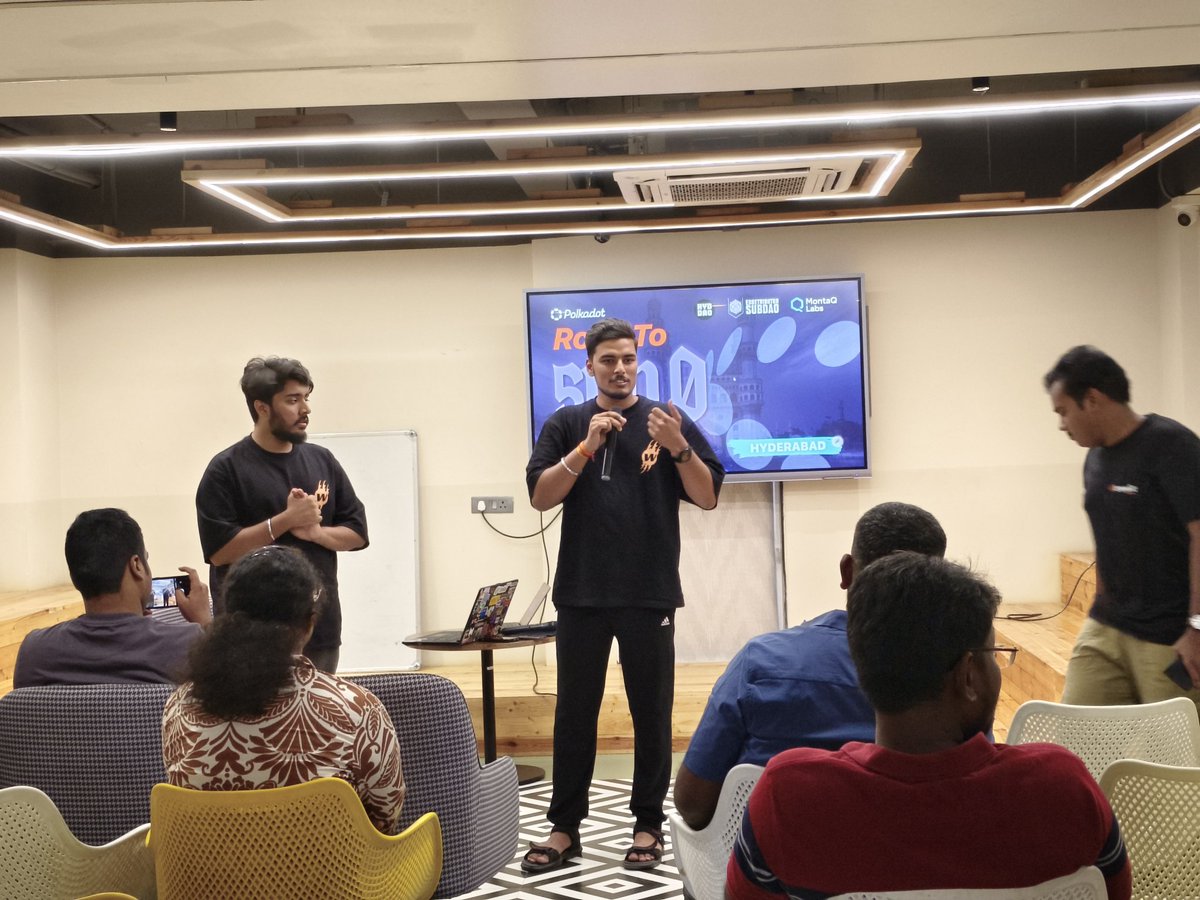 Satya_Idk's tweet image. Had a great time at the Road To Sub0 builder party meetup in Hyderabad today! 🚀
Learned a ton about Polkadot 2.0, Sub0 &amp;amp; the upcoming @Polkadot cloud Hackathon 🔥