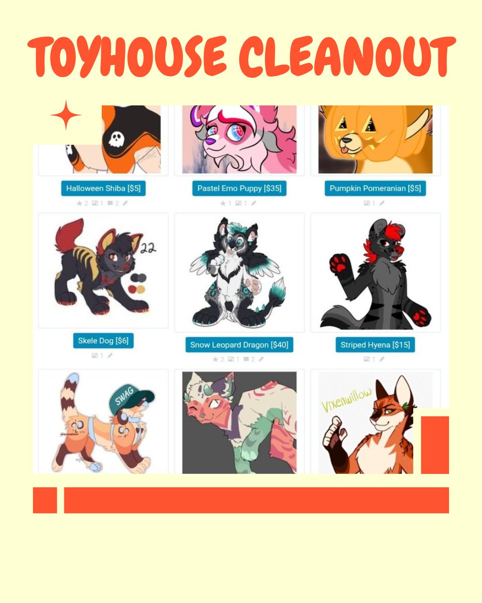 ๐ฆ Emo Puppo ๐ฆ (@haunted_phantom) on Twitter photo Still have a ton available from my toyhouse cleanout!! Help offset the cost of the new furnace we gotta buy ๐ฅฒ
toyhou.se/HauntedPhantomโฆ Still have a ton available from my toyhouse cleanout!! Help offset the cost of the new furnace we gotta buy ๐ฅฒ
toyhou.se/HauntedPhantomโฆ