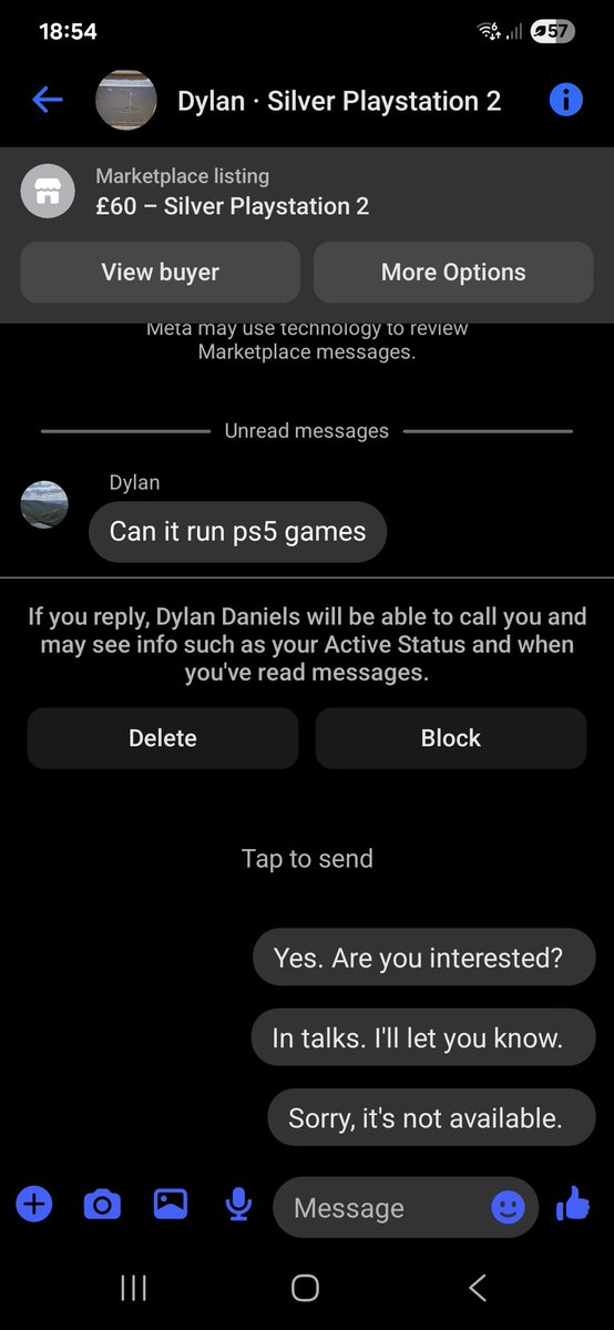 Facebook market place. You never can tell what goes through peoples minds lol