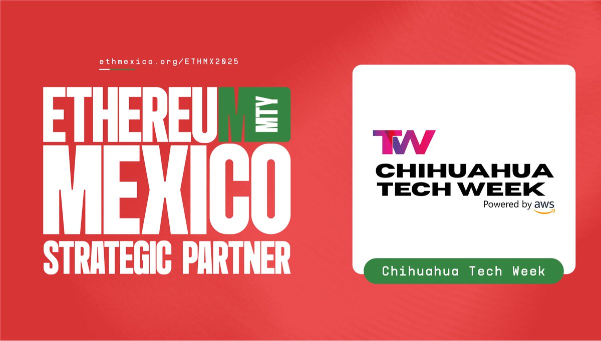 Ethereum Mexico 🇲🇽 (@ethereum_mexico) on Twitter photo ¡El Norte se activa! 🤠 Chihuahua Tech Week se une a Ethereum México 2025 como Strategic Partner. 🇲🇽✨ ¡El Norte se activa! 🤠 Chihuahua Tech Week se une a Ethereum México 2025 como Strategic Partner. 🇲🇽✨