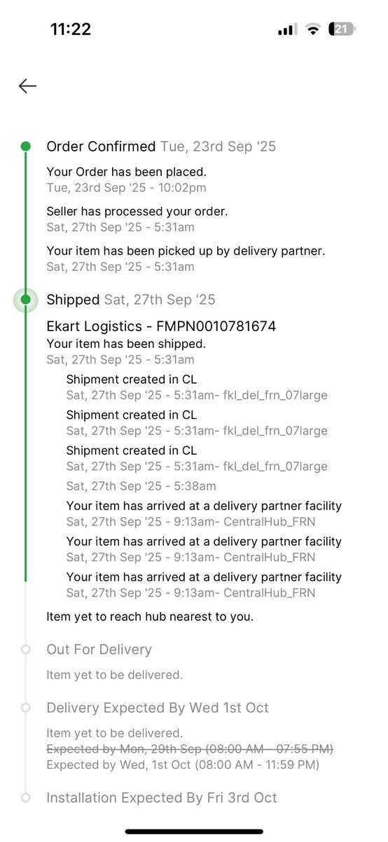 90_shubham's tweet photo. @Flipkart What’s going on? My prepaid order isn’t being delivered and there’s no proper support despite multiple calls to the call center. Extremely frustrating and harassing experience. Please resolve this immediately. #Flipkart #FlipkartScam  #Frustration https://t.co/5lD0oxoWl7