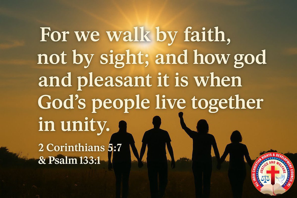 AICRDCINDIA's tweet image. Walk by faith and stay united, that’s where God’s power and blessing flow.

*ALL INDIA CHRISTIAN RIGHTS AND DEVELOPMENT COUNCIL*

#AICRDC
#FaithAndUnity