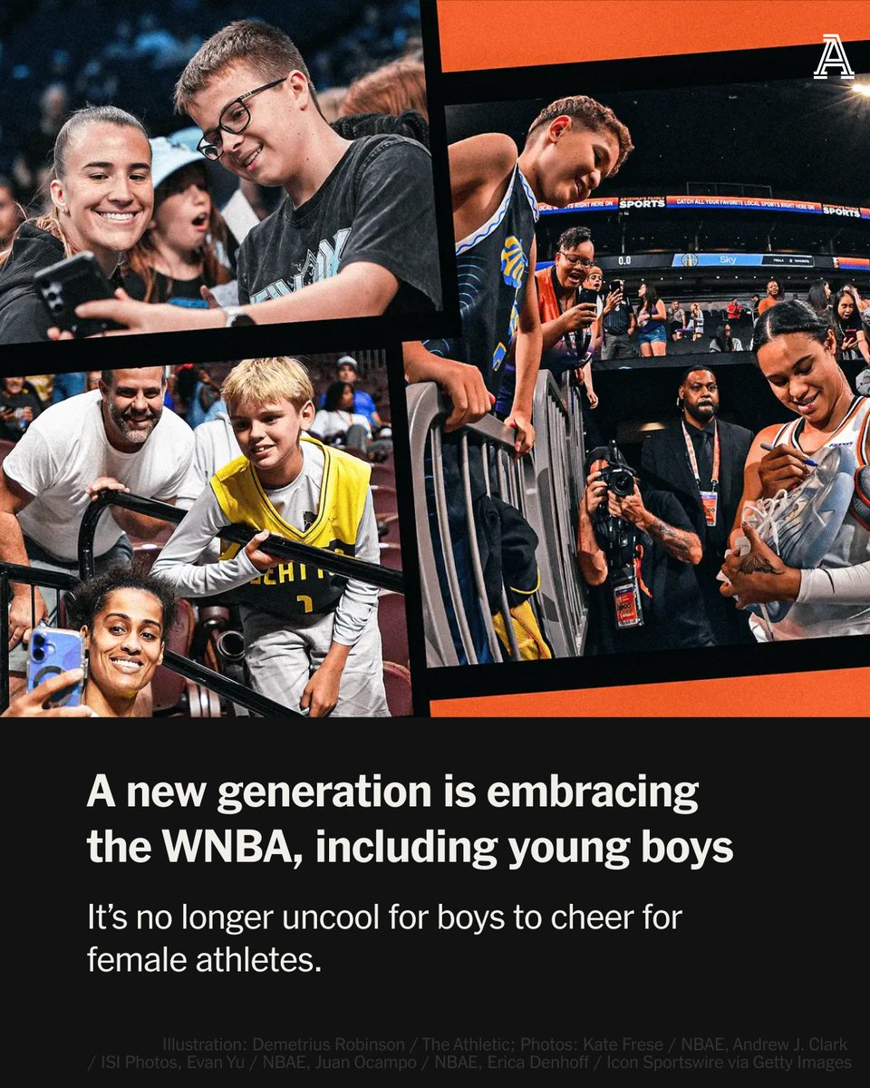 The Athletic (@theathletic) on Twitter photo The WNBA has seen a surge in viewers entering its fan base over the last two seasons, many of them from an unlikely demographic.
Young boys.
<a href="/benpickman/">Ben Pickman</a> on the W's new fans ⤵️
nytimes.com/athletic/67023… The WNBA has seen a surge in viewers entering its fan base over the last two seasons, many of them from an unlikely demographic.
Young boys.
<a href="/benpickman/">Ben Pickman</a> on the W's new fans ⤵️
nytimes.com/athletic/67023…