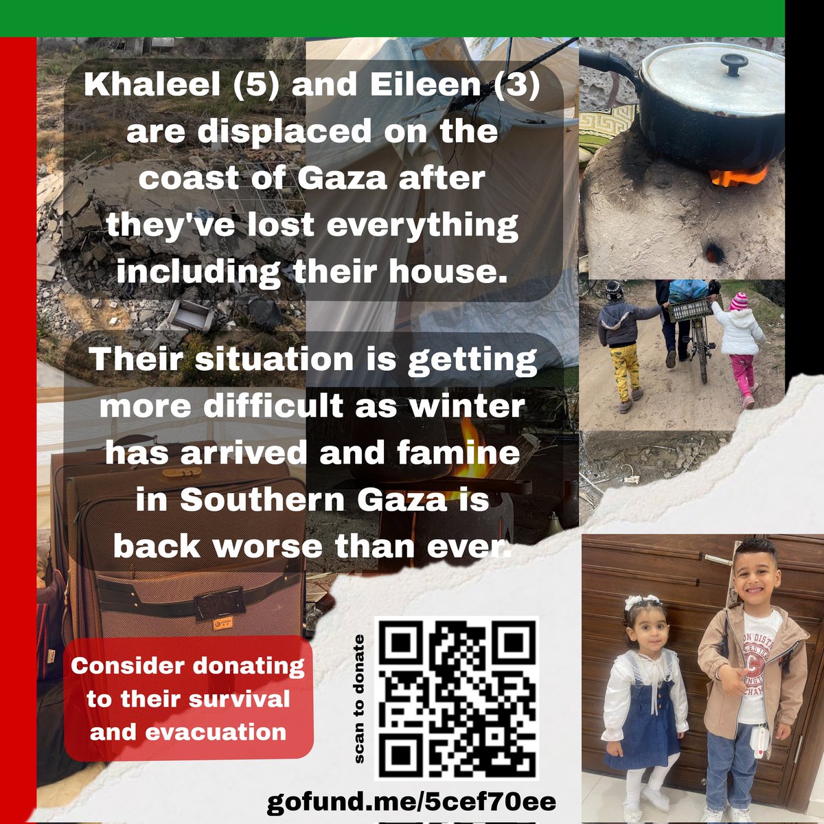 This is going stagnant once again, remember that khaleel and Eileen family have NOWHERE TO GO even with the ceasefire being in effect. Let's help them to at least find a place. 

 gofundme.com/f/help-khaleel…