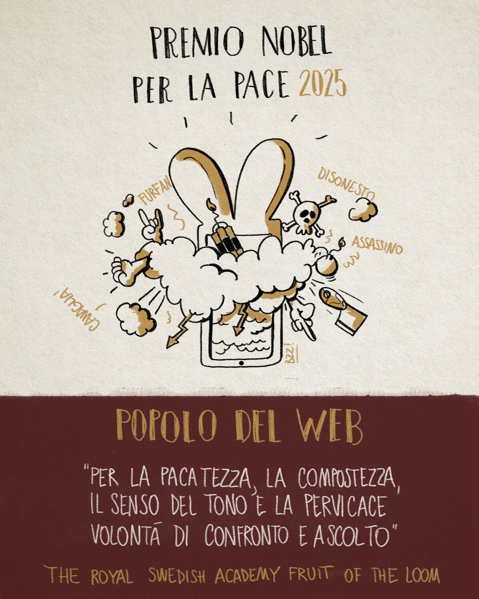 THE NOBEL PEACE PRIZE 2025: Io ci credevo quest'anno