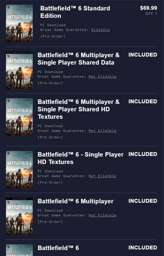 racergsr's tweet photo. @BattlefieldComm 
You sent an email an hour after launch telling me everything that is included in my pre-order. Apparently NOTHING is included except the firing range. https://t.co/NGYaBrY8Je