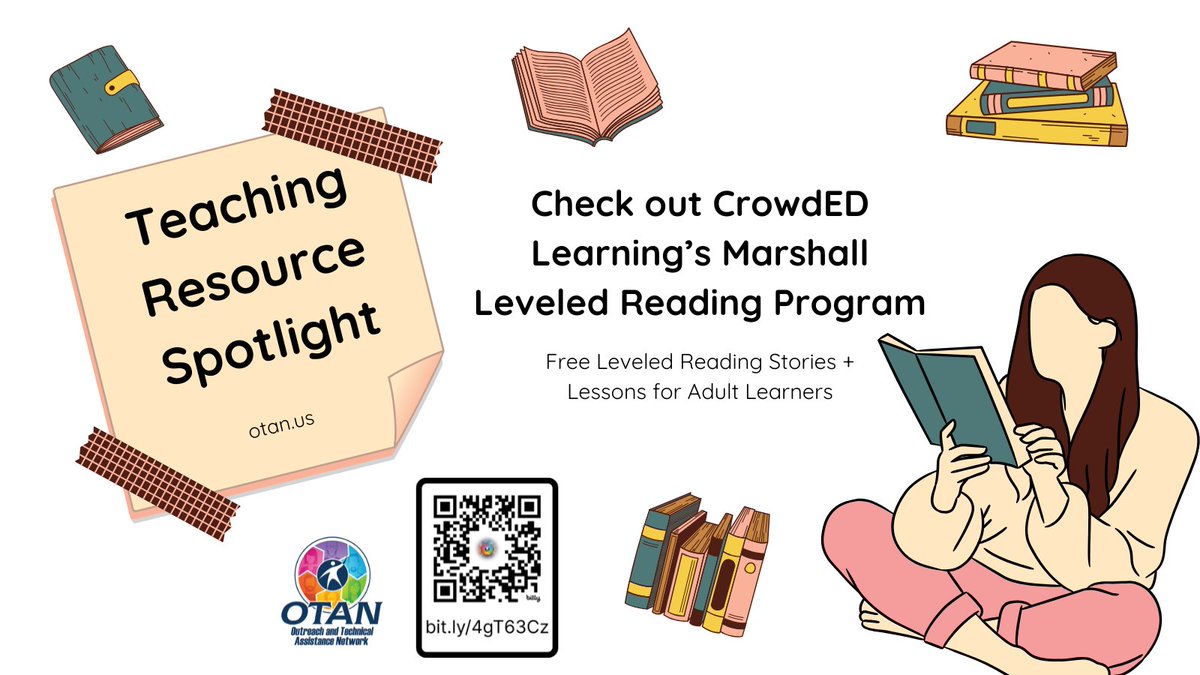 otan's tweet image. ✨ Resource Spotlight: Marshall Leveled Reading Program! Free leveled stories + adaptable lessons to build fluency, vocab & comprehension. Great for ABE, ASE & ESL. 📚
Read more: bit.ly/4gT63Cz
#AdultEdResources #TeachingReading #EdTechForAdults