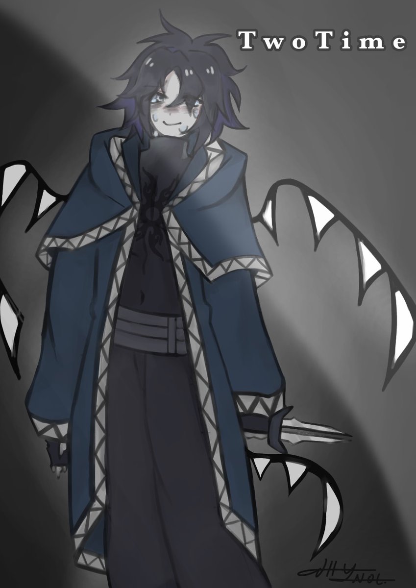 Why_NotZz's tweet image. The redesign of two time I&apos;ve been wanting to draw it .It doesn&apos;t follow some of the actual design cause I kinda wasn&apos;t looking carefully I&apos;m scared of going to school next week....
#forsaken #forsakenroblox #twotime #twotimeforsaken #digitalart