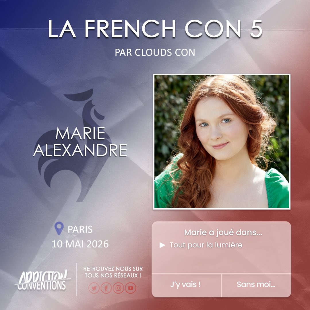AddictionConv's tweet image. Marie Alexandre sera à #LaFrenchCon5 de @CloudsCon. 
🎟️ : billetweb.fr/la-french-con-5